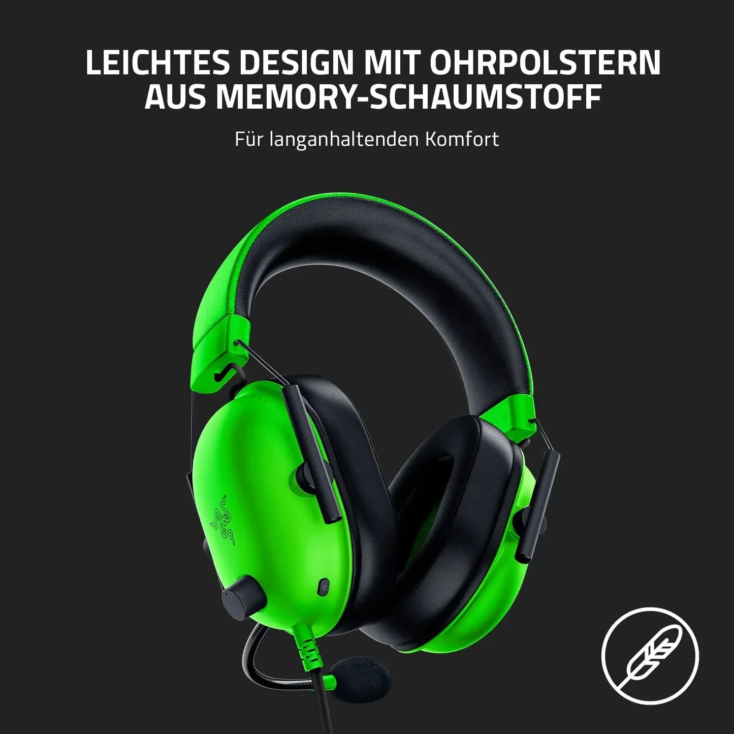 New Razer BlackShark V2 X Wired Esports Headset Advanced Passive Noise Cancellation, 7.1 Surround Sound, Hyperclear Cardioid Mic