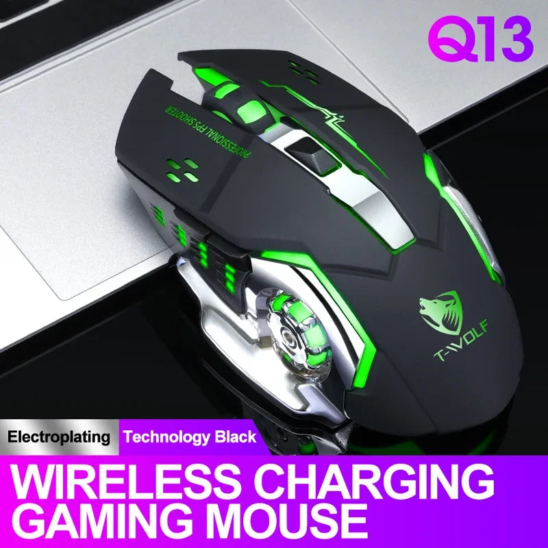 New Wireless Mouse Charging Gaming Mouse Mute Backlit Mouse Mechanical Ergonomic Optical Computer Accessories for Pc Laptop