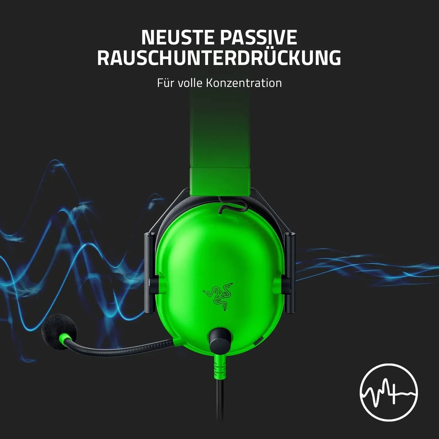 New Razer BlackShark V2 X Wired Esports Headset Advanced Passive Noise Cancellation, 7.1 Surround Sound, Hyperclear Cardioid Mic