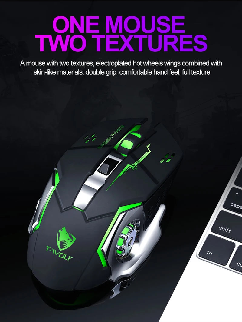 New Wireless Mouse Charging Gaming Mouse Mute Backlit Mouse Mechanical Ergonomic Optical Computer Accessories for Pc Laptop