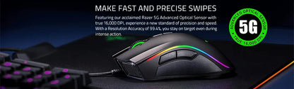 Razer Series DeathAdde Essential, Mamba Elite,Tournament Edition ,Razer Basilisk V3 ESports Wired Mouse
