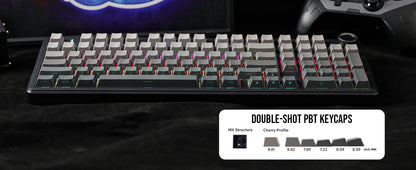 AULA F99 Pro Wireless Mechanical Keyboard RGB Backlit Hot Swappable Custom Keyboard 2.4G/USB-C/BT5.0 Mechanical Gaming Keyboards
