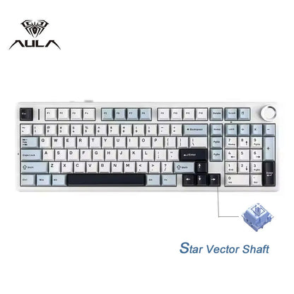 AULA F99 Pro Wireless Mechanical Keyboard RGB Backlit Hot Swappable Custom Keyboard 2.4G/USB-C/BT5.0 Mechanical Gaming Keyboards