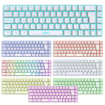 Hot sale!Spanish 69-key RGB backlit wired gaming keyboard, 68% compact design, A must-have gadget for office workers and gamers
