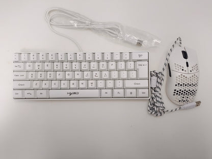 Hot selling HXSJ 61 keys V700 RGB luminous mechanical feel keyboard and mouse combos gaming set for computer game