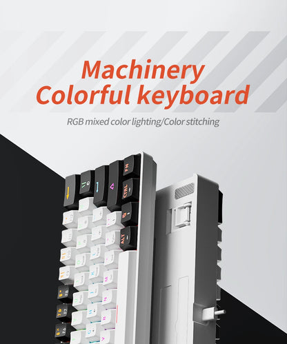 MUCAI MK61 RGB Backlit Gaming Mechanical Keyboard 61-Key Red Switch Wired Detachable Cable USB Interface Hot Swappable